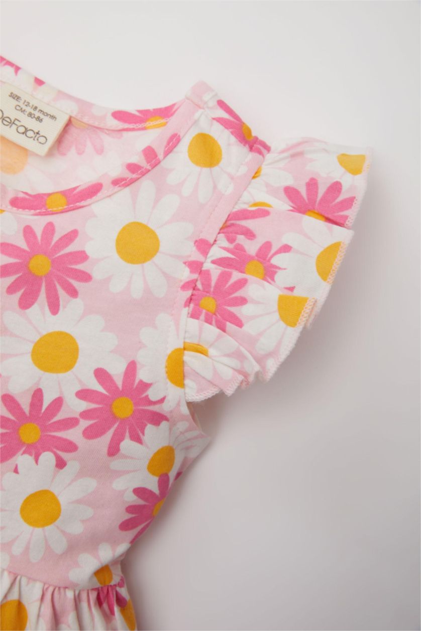 BÉBÉ FILLE Rose Robe Sans Manches à motifs pour bébé Fille