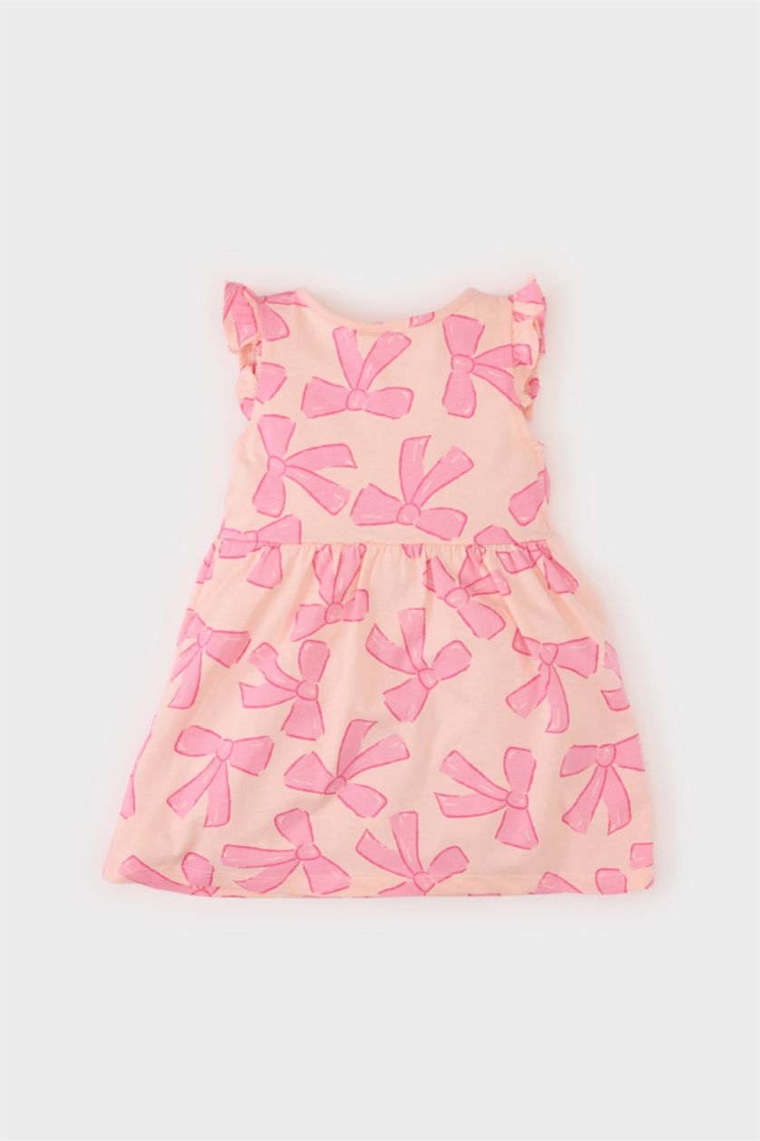 BABY GIRL Pink Baby Girl Patterned Short Sleeve Dress