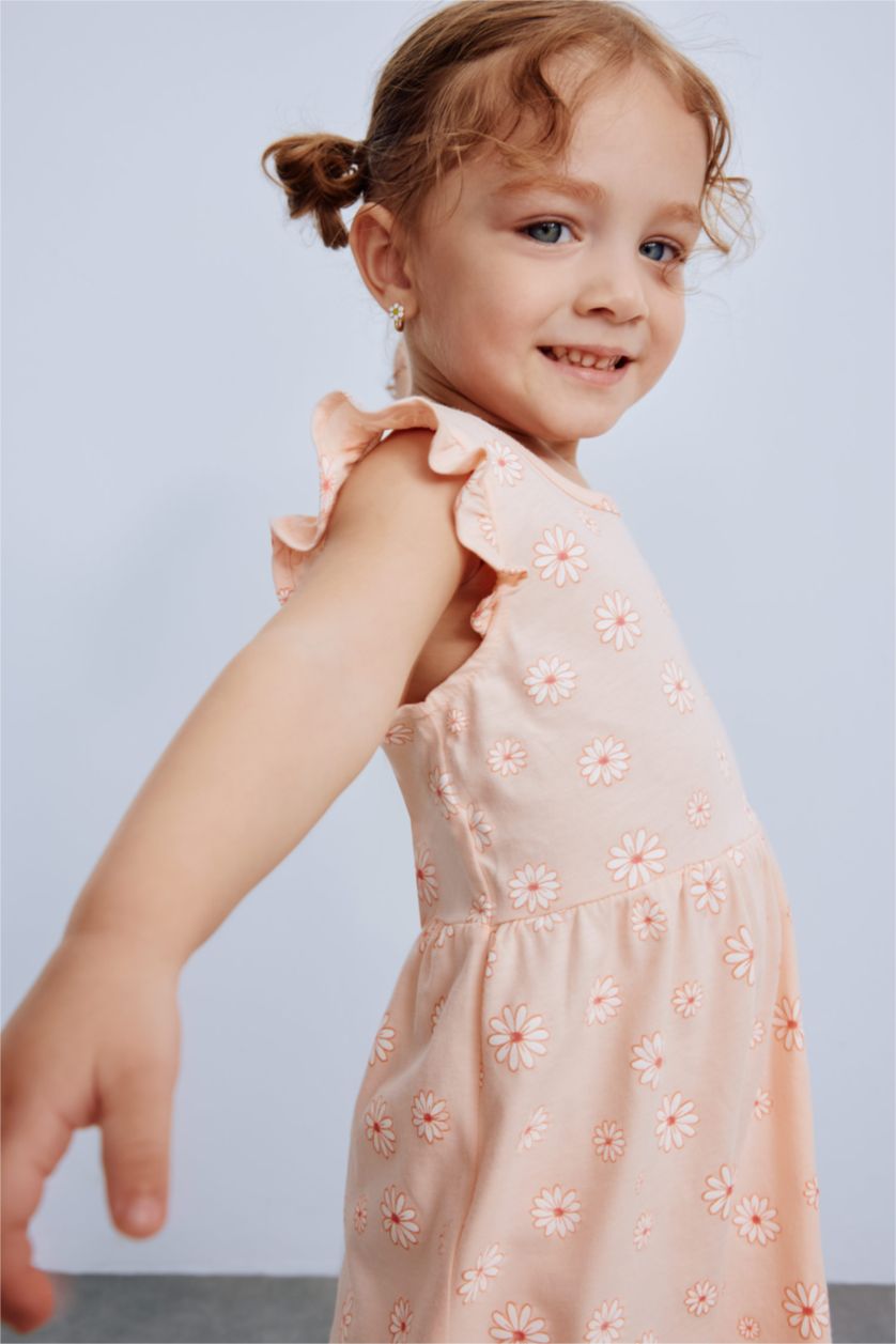 BABY GIRL Pink Baby Girl Patterned Short Sleeve Dress