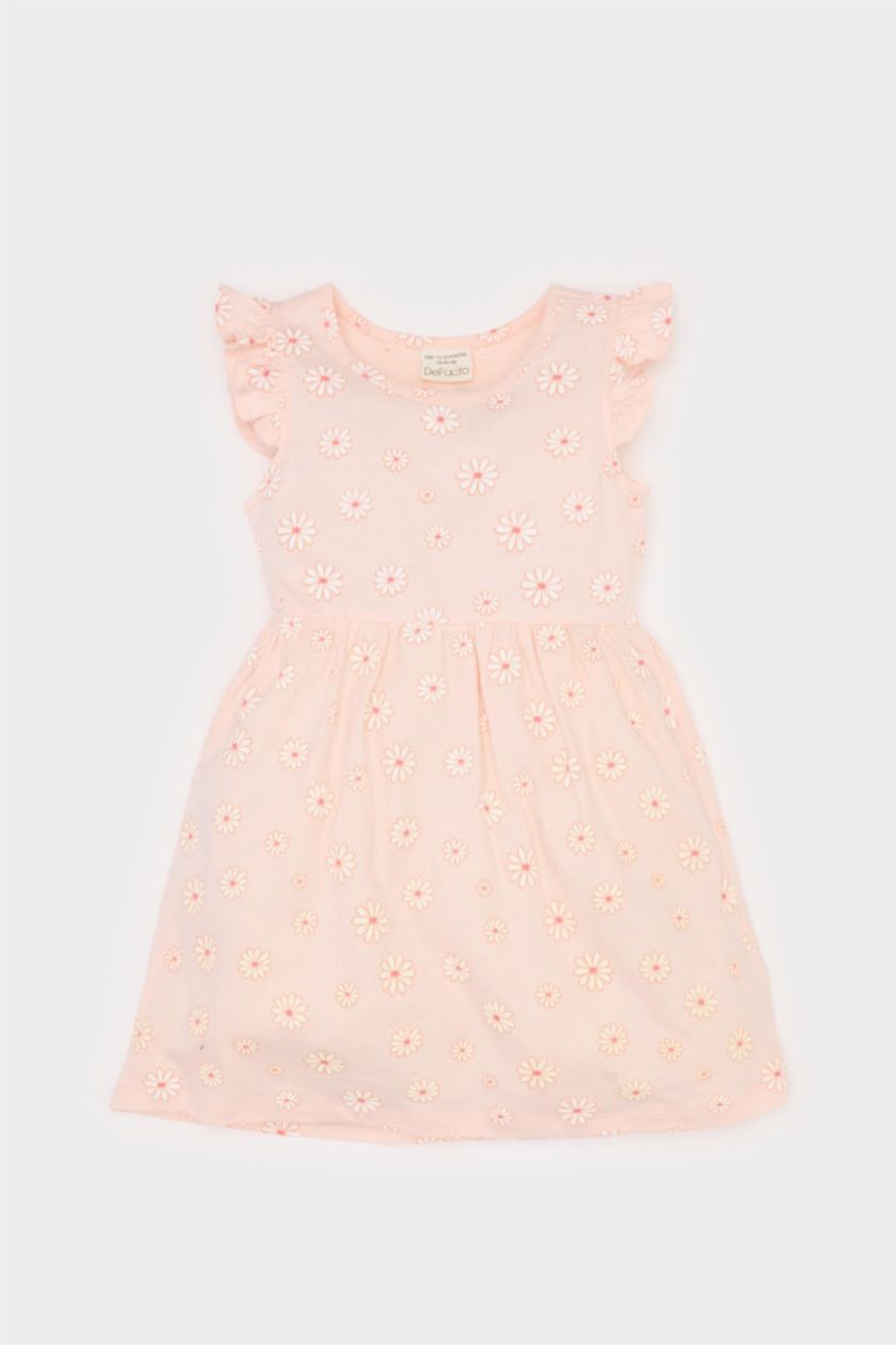 BABY GIRL Pink Baby Girl Patterned Short Sleeve Dress