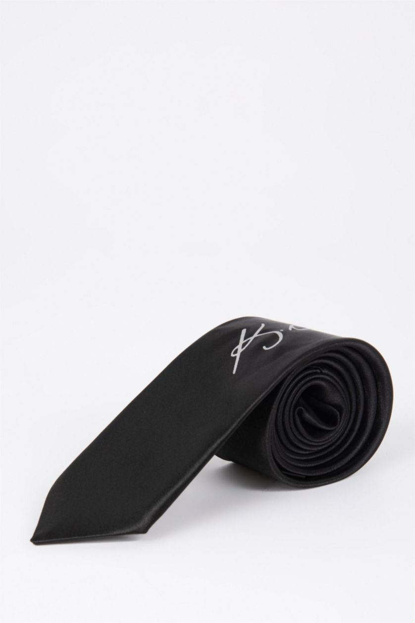 Erkek Çocuk - Genç Erkek Siyah Erkek Çocuk Atatürk Baskılı Kravat