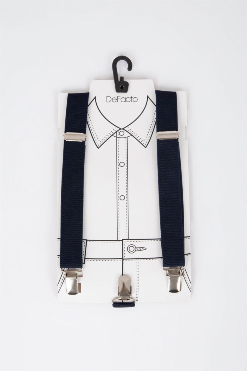 Erkek Çocuk - Genç Erkek Koyu Mavi Erkek Çocuk Pantolon Askısı