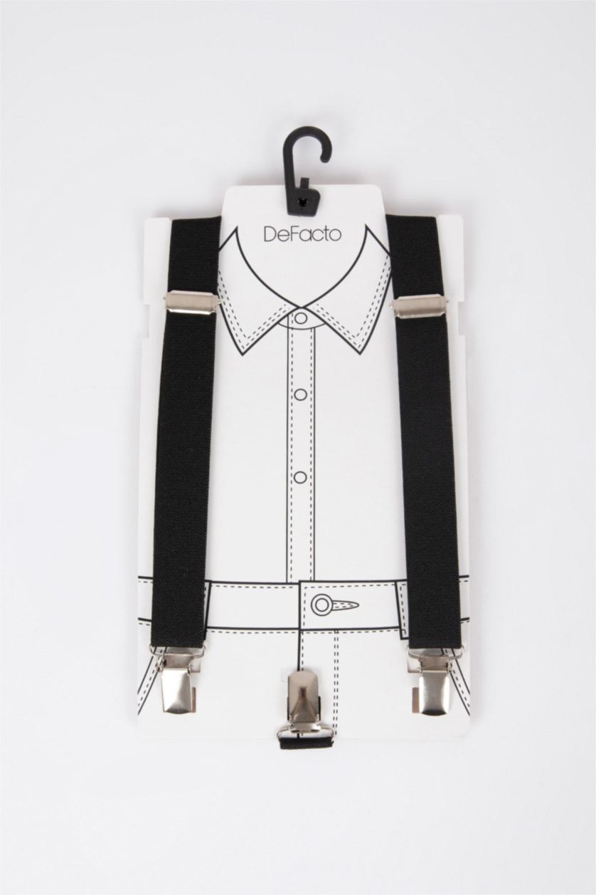 BOYS & TEENS Black Boys Pants Suspenders