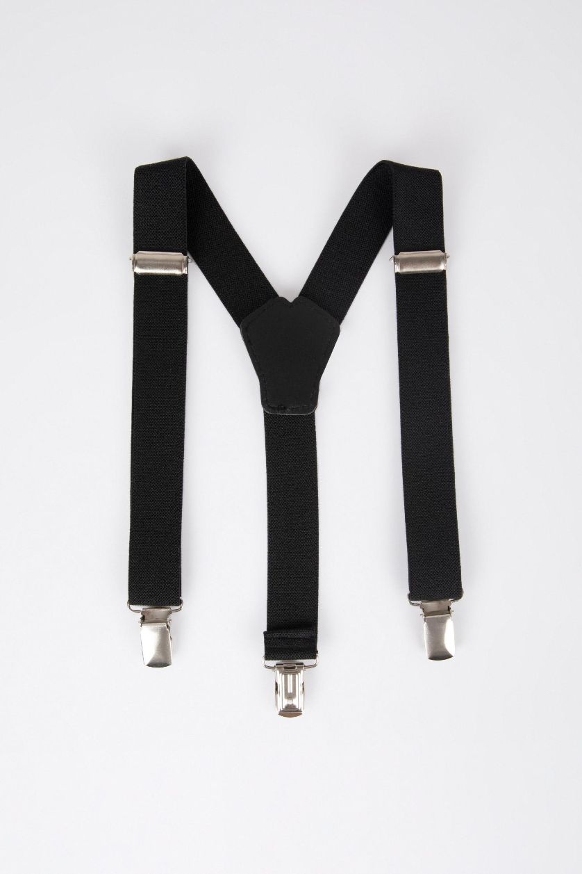 BOYS & TEENS Black Boys Pants Suspenders