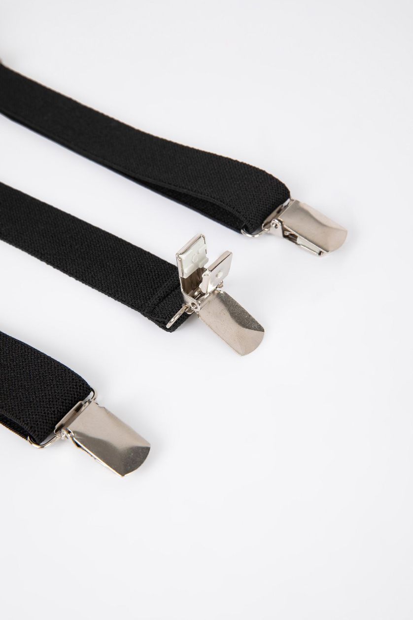 BOYS & TEENS Black Boys Pants Suspenders