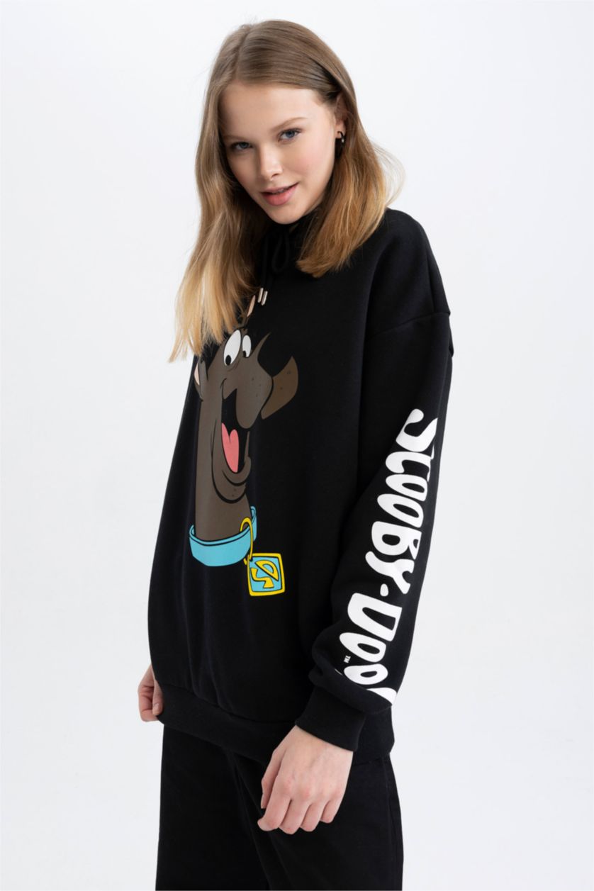WOMAN Black Coool Scooby Doo Oversize Fit Hoodie Sweatshirt