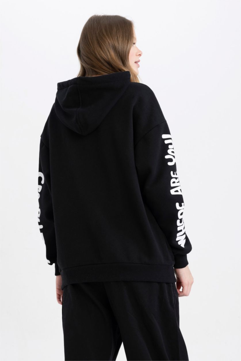 WOMAN Black Coool Scooby Doo Oversize Fit Hoodie Sweatshirt