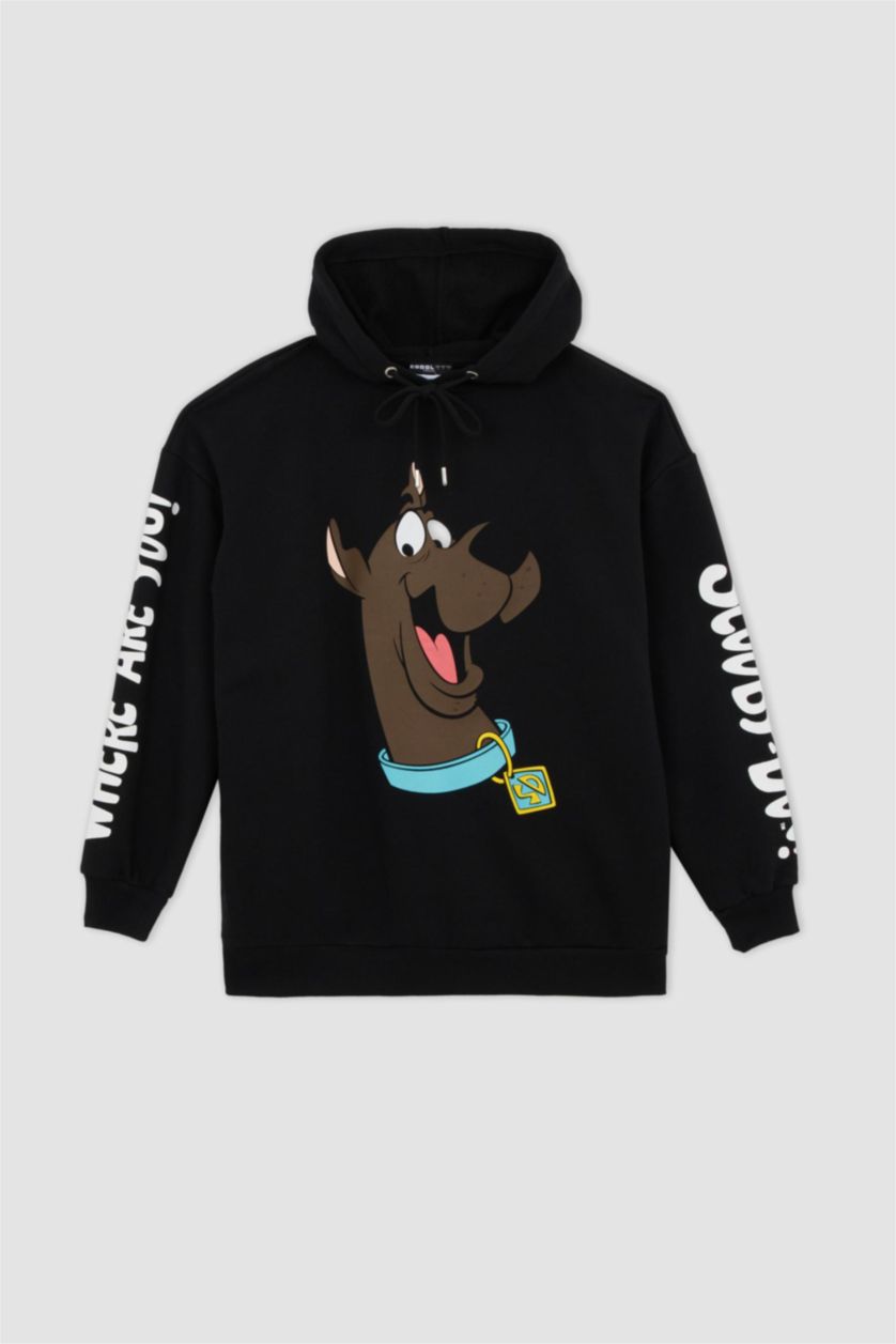 WOMAN Black Coool Scooby Doo Oversize Fit Hoodie Sweatshirt