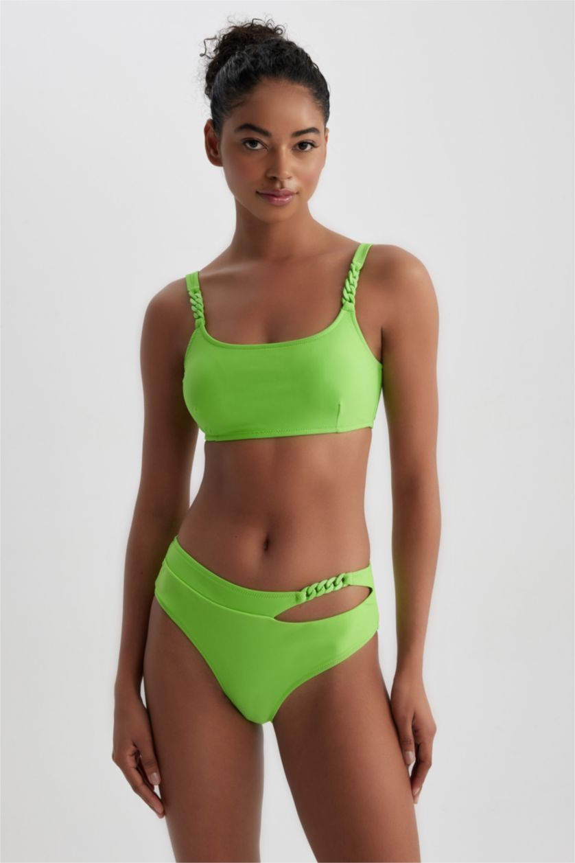 Kadın Yeşil Regular Fit Bikini Alt