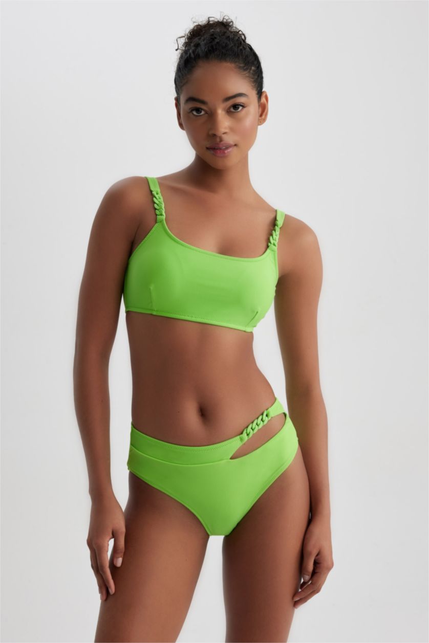 Kadın Yeşil Regular Fit Bikini Alt