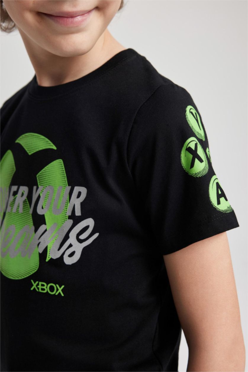 Хлопчачий Чорний Футболка з коротким рукавом Xbox для хлопчиків