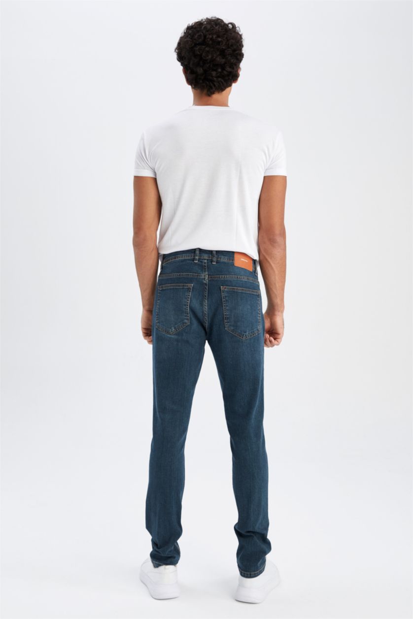 HOMME Vert Foncé Jean Slim Coupe Slim Pedro À Taille Normale