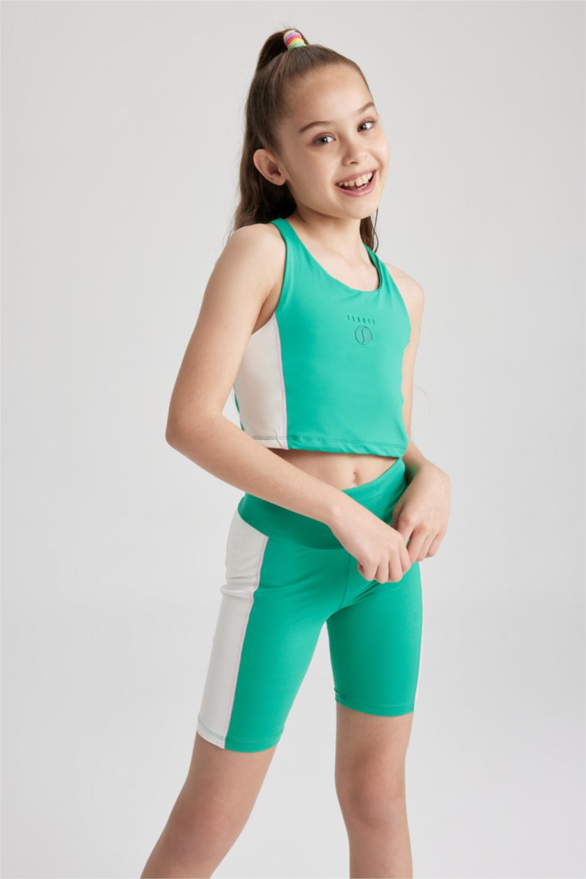 FILLES Vert Débardeur À Col Rond Pour Fille