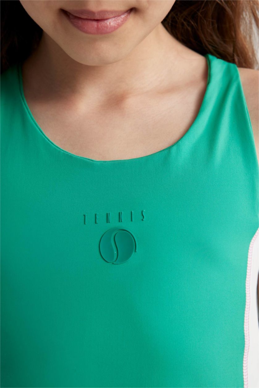 FILLES Vert Débardeur À Col Rond Pour Fille