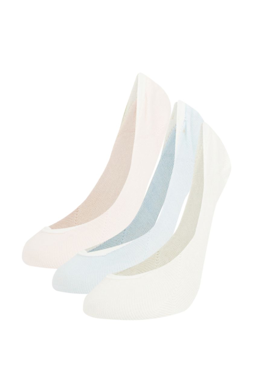 FEMME Bleu Lot de 3 paires Chaussettes Basses Coton pour Femme