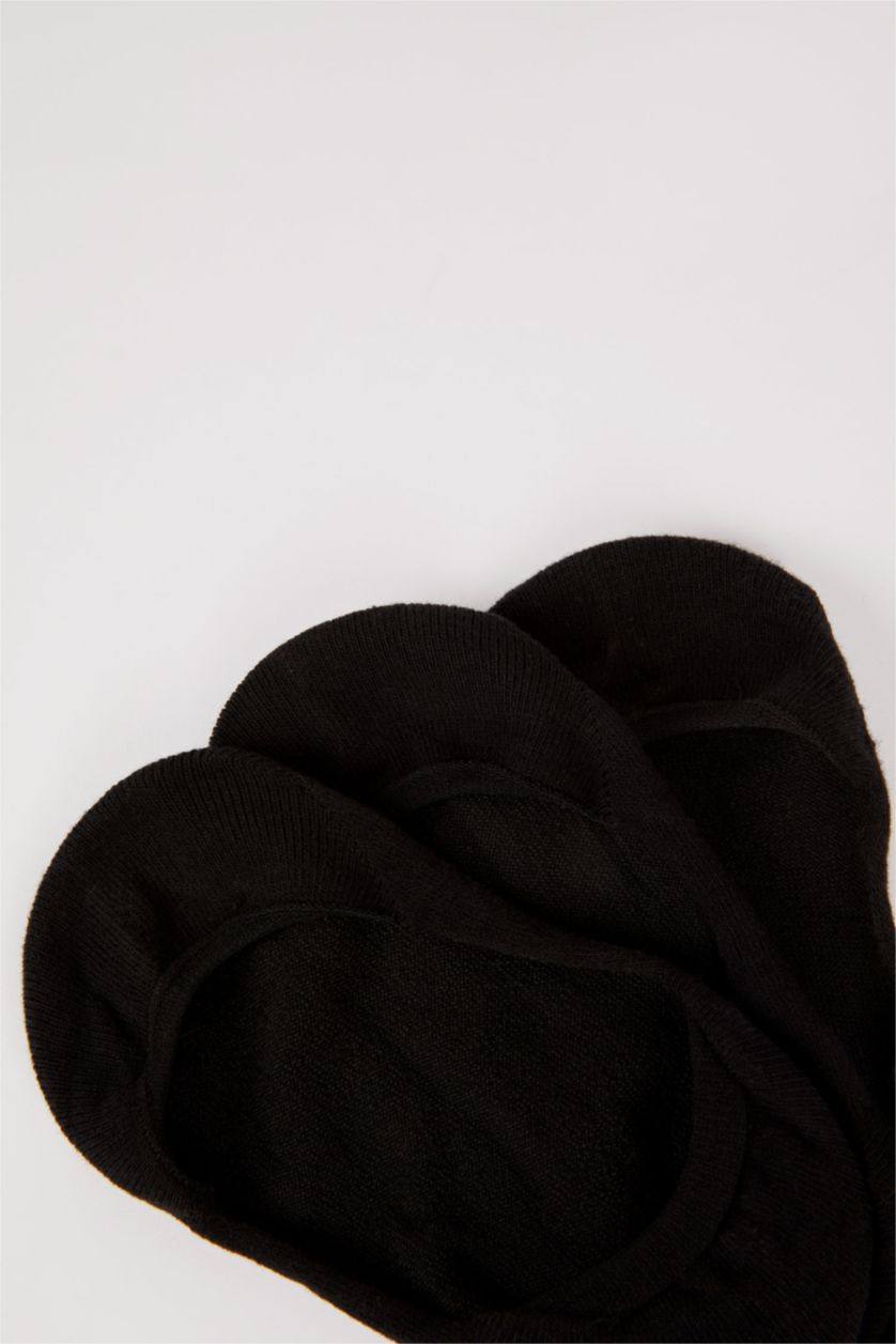 Kadın Siyah Kadın 3'lü Pamuklu Babet Çorap