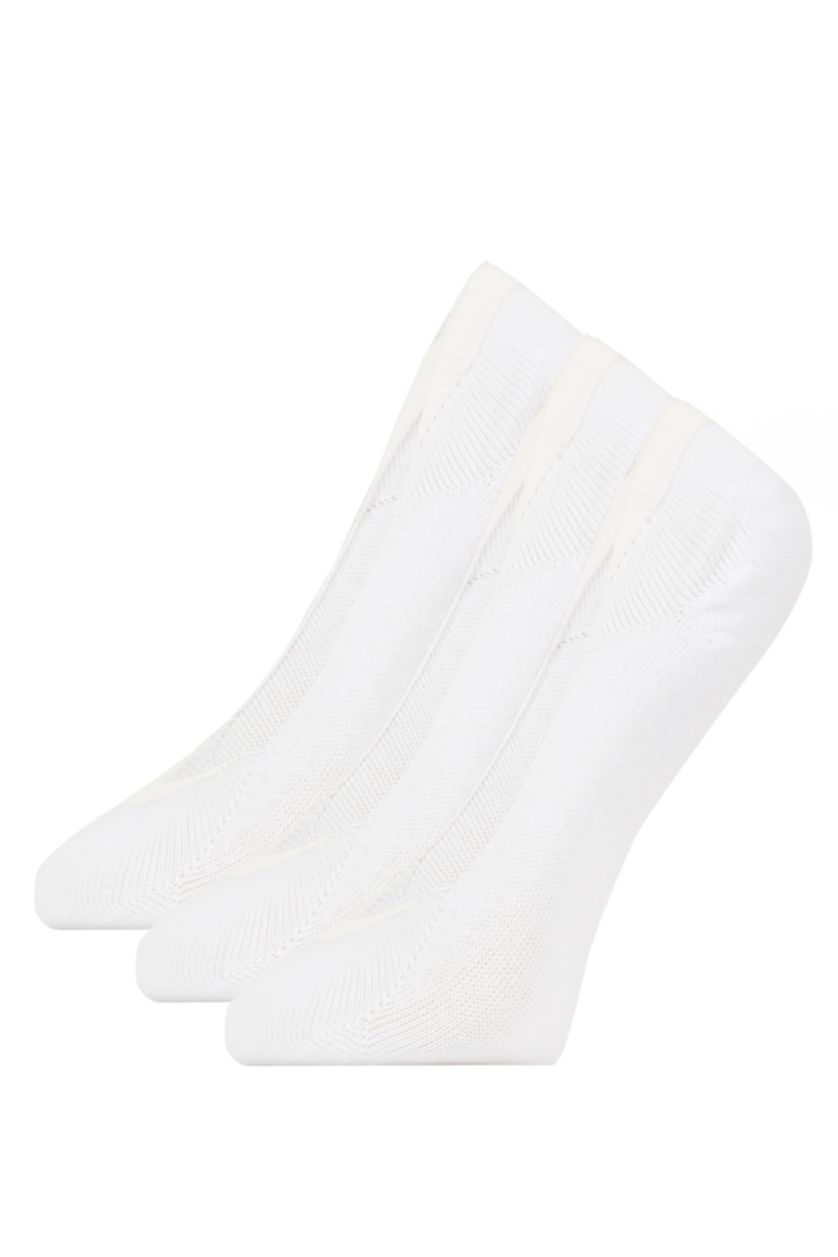 WOMAN White Women 3 Pack Cotton Ballet Socks