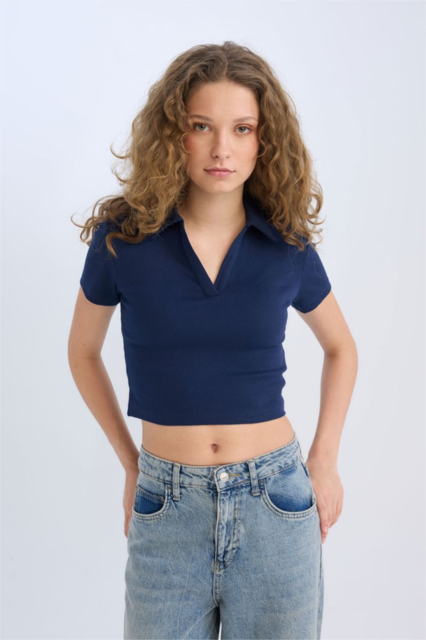 FEMME Marin Coupe Slim T-shirt à manches courtes