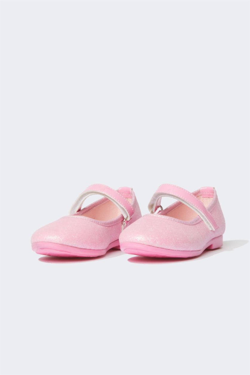 Girls & Teens Light Pink Girl Flat Bottom Faux Leather Flat Shoes