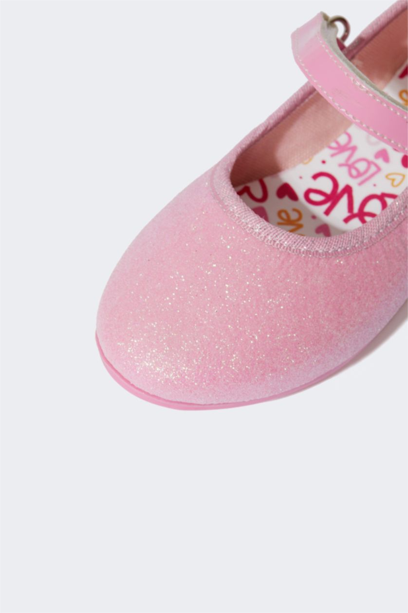 Girls & Teens Light Pink Girl Flat Bottom Faux Leather Flat Shoes