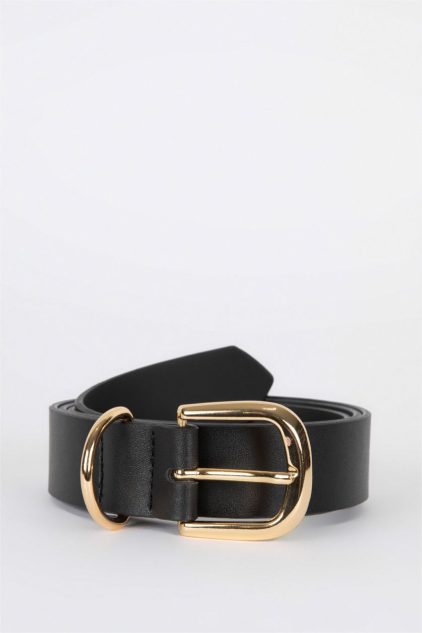 FEMME Noir Ceinture en Jean En Similicuir Pour Femme