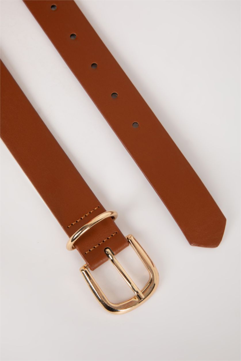 Kadın Taba Kadın Suni Deri Jean Kemeri