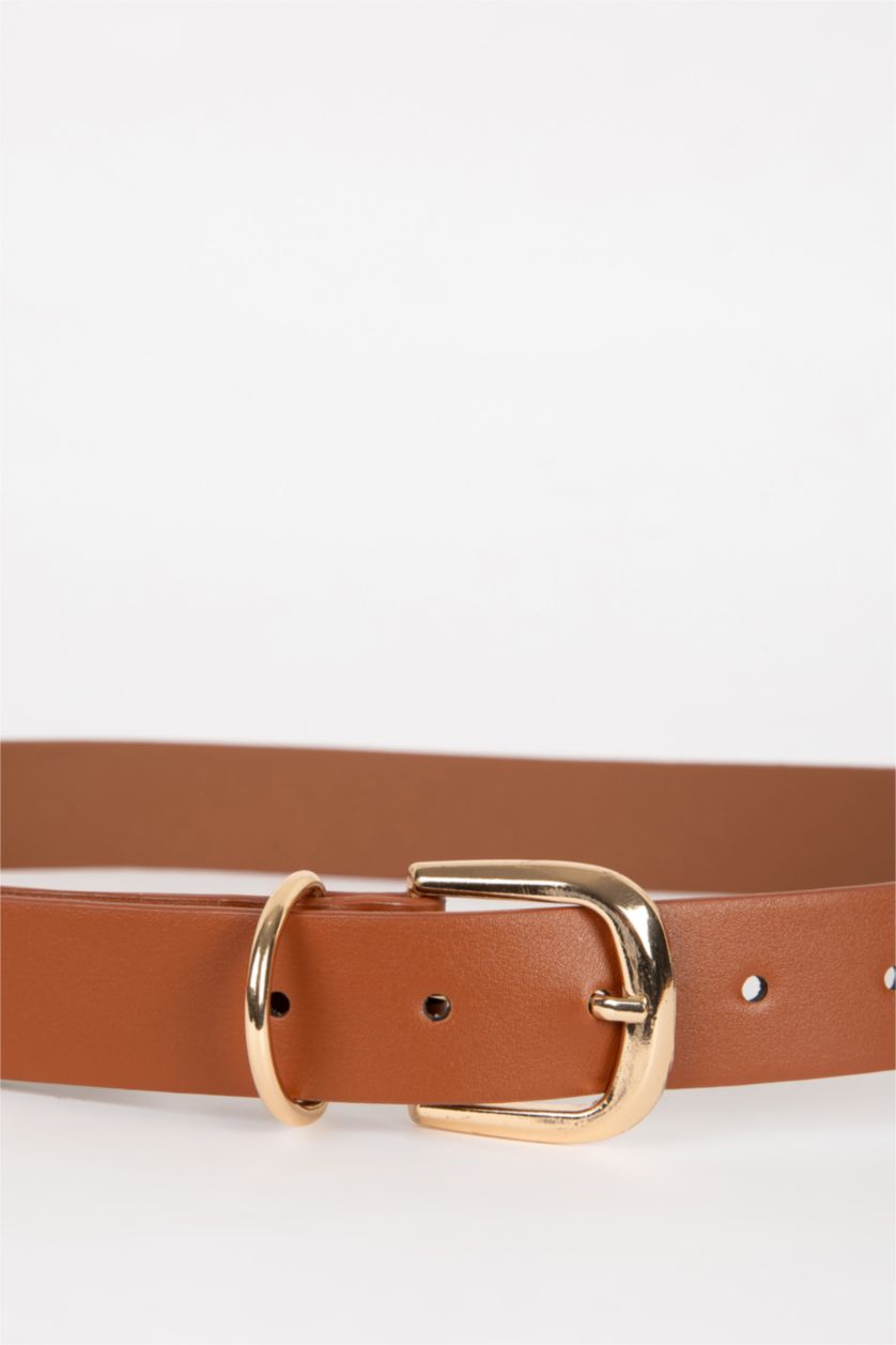 Kadın Taba Kadın Suni Deri Jean Kemeri