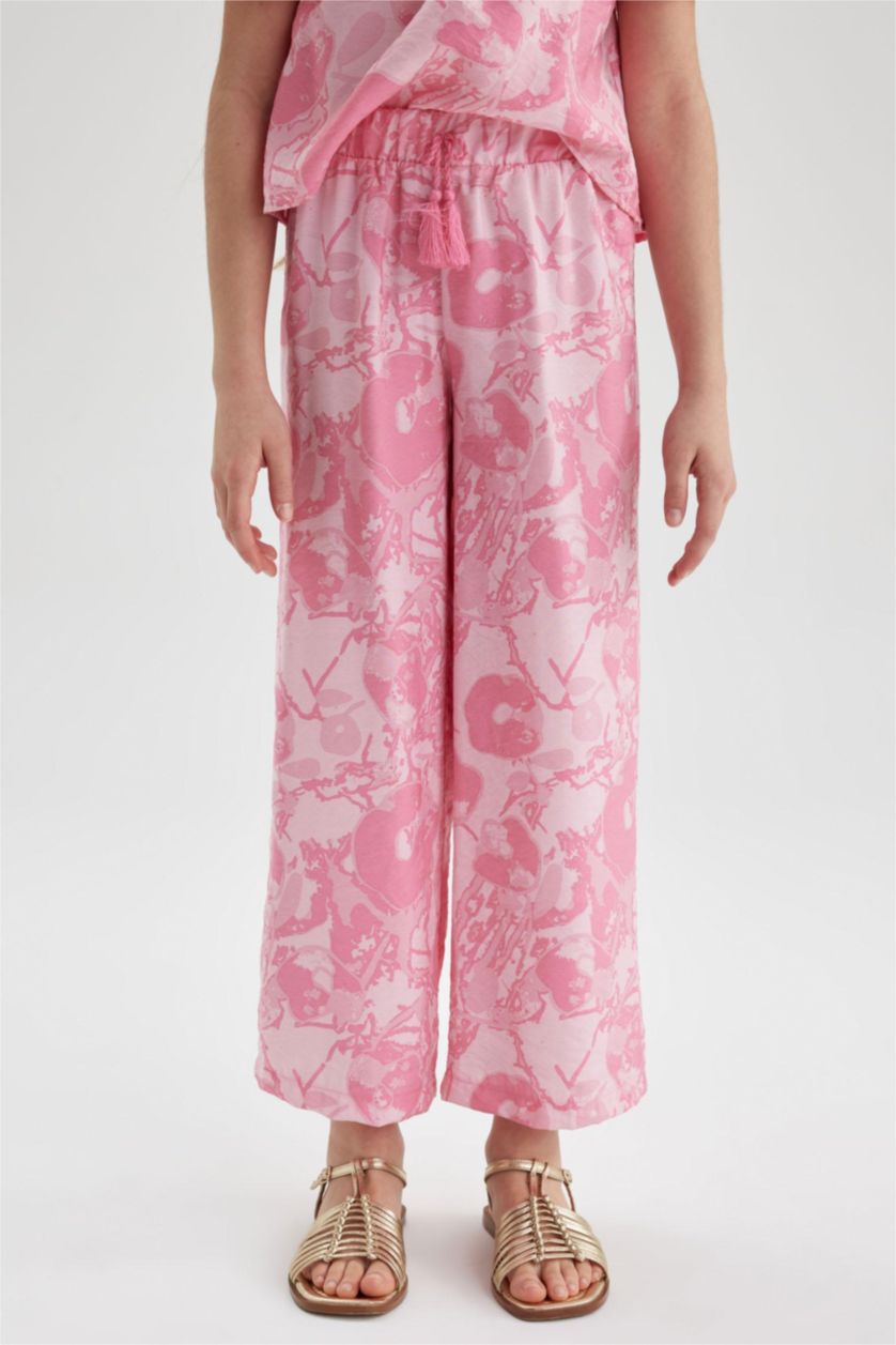 GIRLS & TEENS Pink Girl Palazzo Wide Leg Trousers