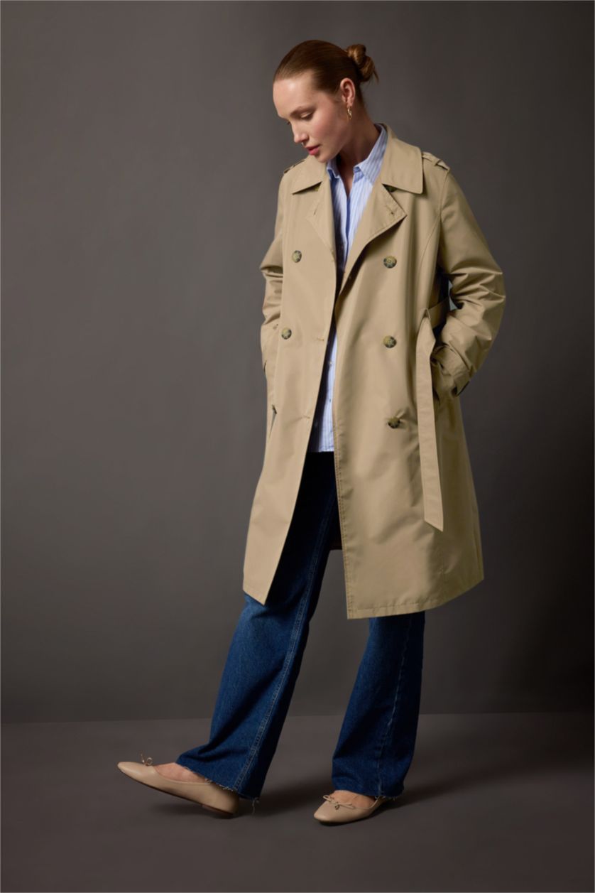 Brown WOMAN Waterproof Trenchcoat 2911239 | DeFacto