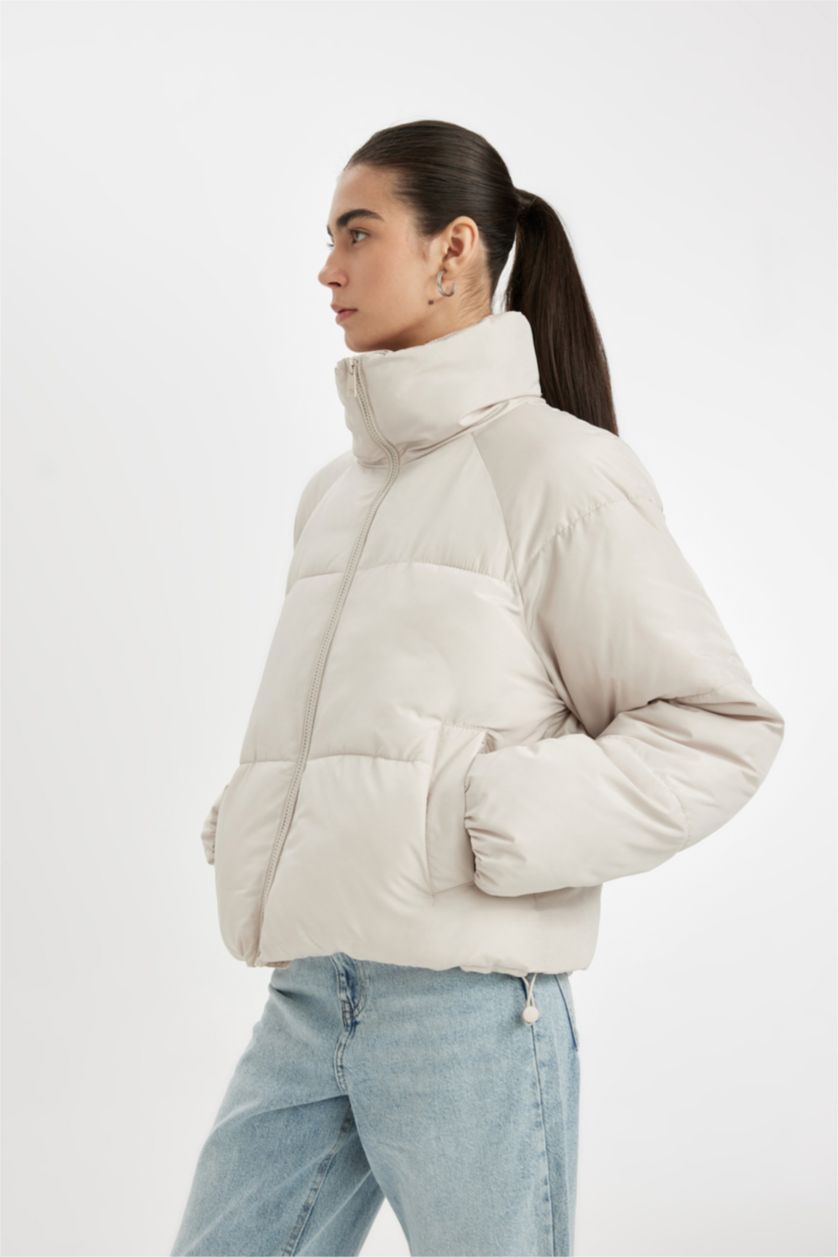 WOMAN Sand Waterproof Regular Fit Hooded Puffer Jacket