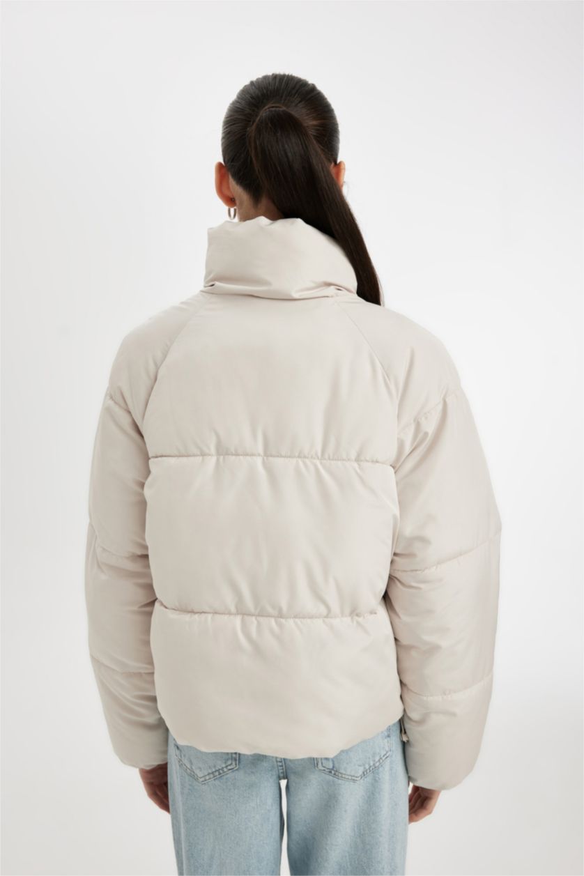 WOMAN Sand Waterproof Regular Fit Hooded Puffer Jacket