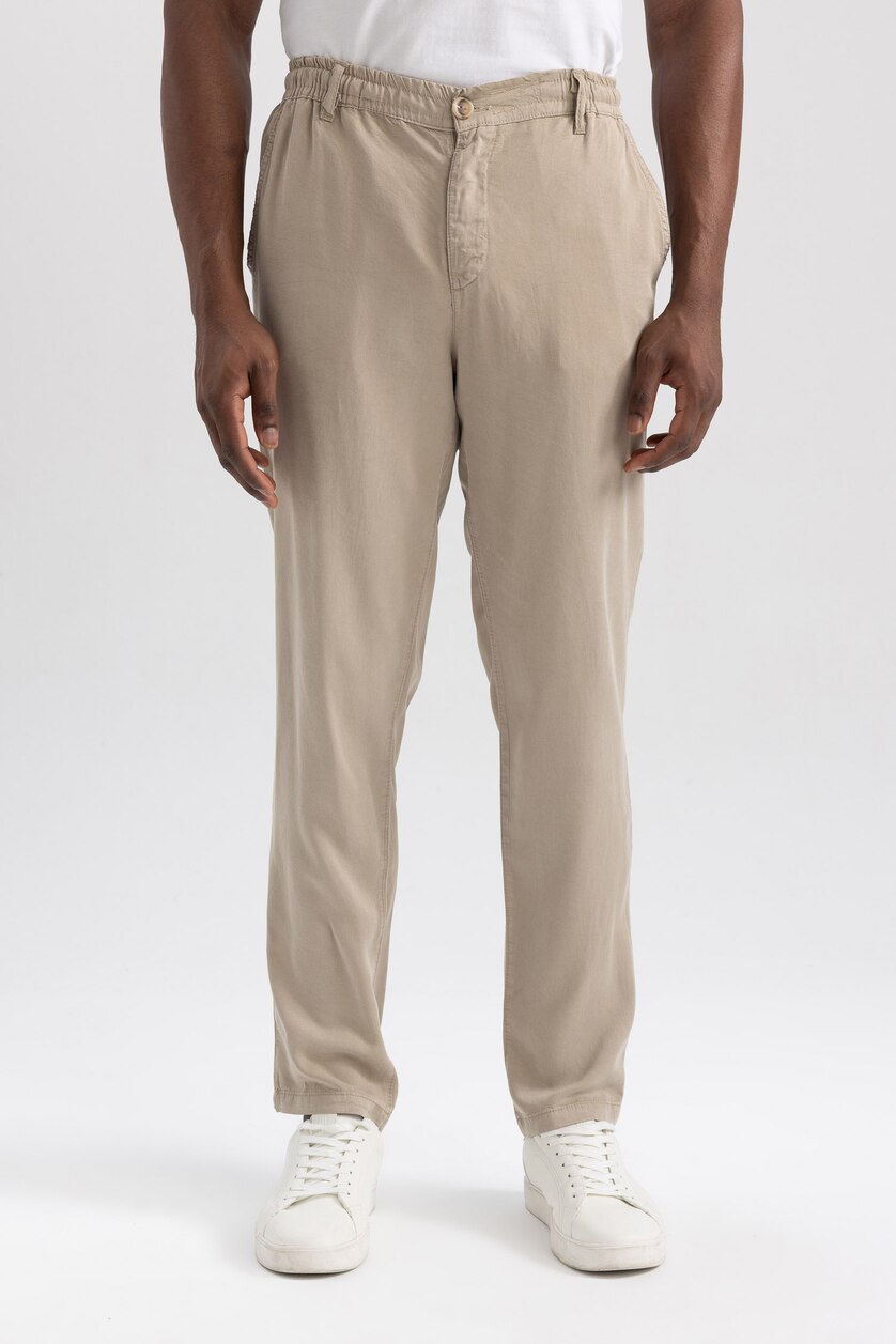 Beige Man Regular Fit Trousers 2819086 | DeFacto