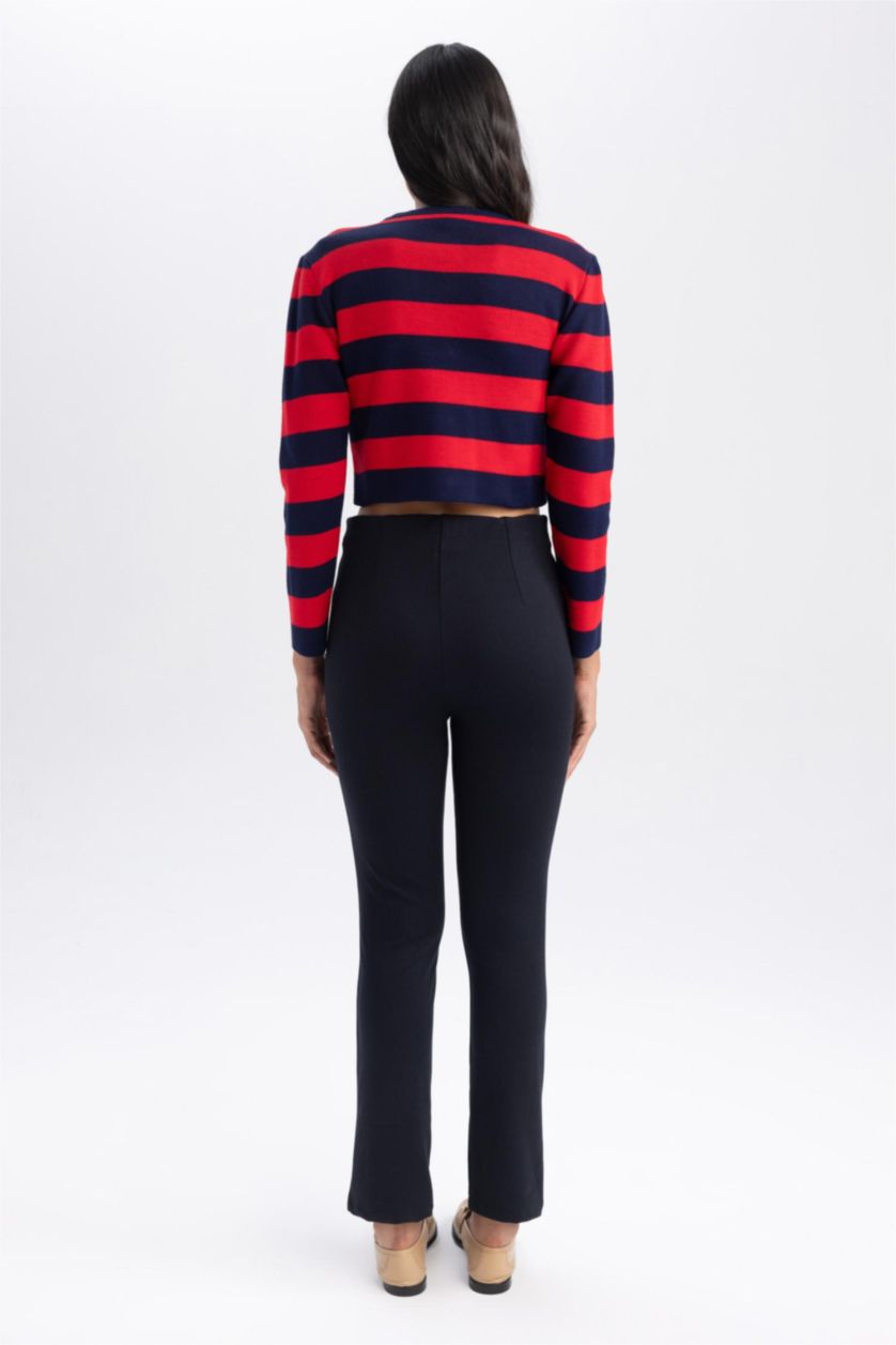 FEMME Marin Pantalon Long Taille Haute