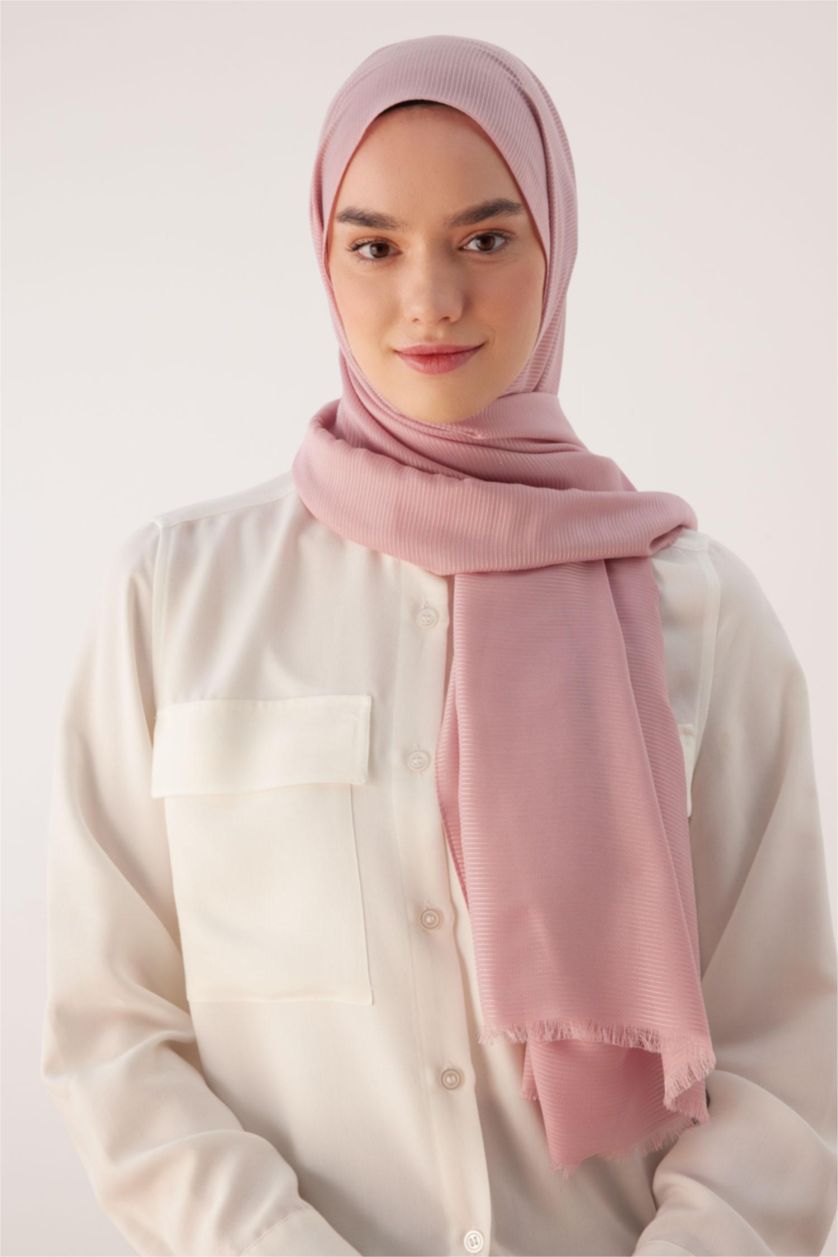 Kadın Pembe Kadın Basic Triko Abiye Şal