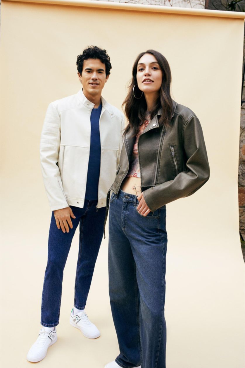 Kadın Koyu Mavi Yüksek Bel 90's Wıde Leg Pantolon