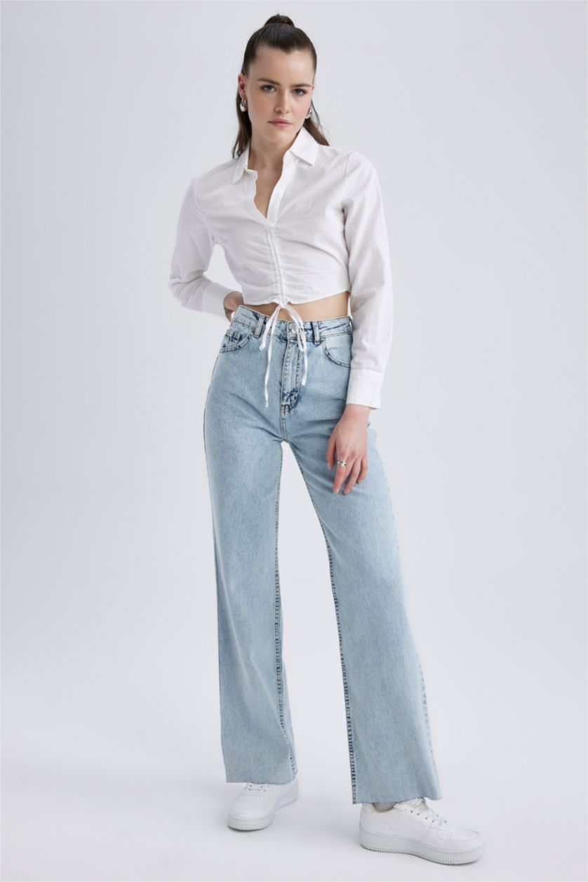 FEMME BLEU Clair Taille haute