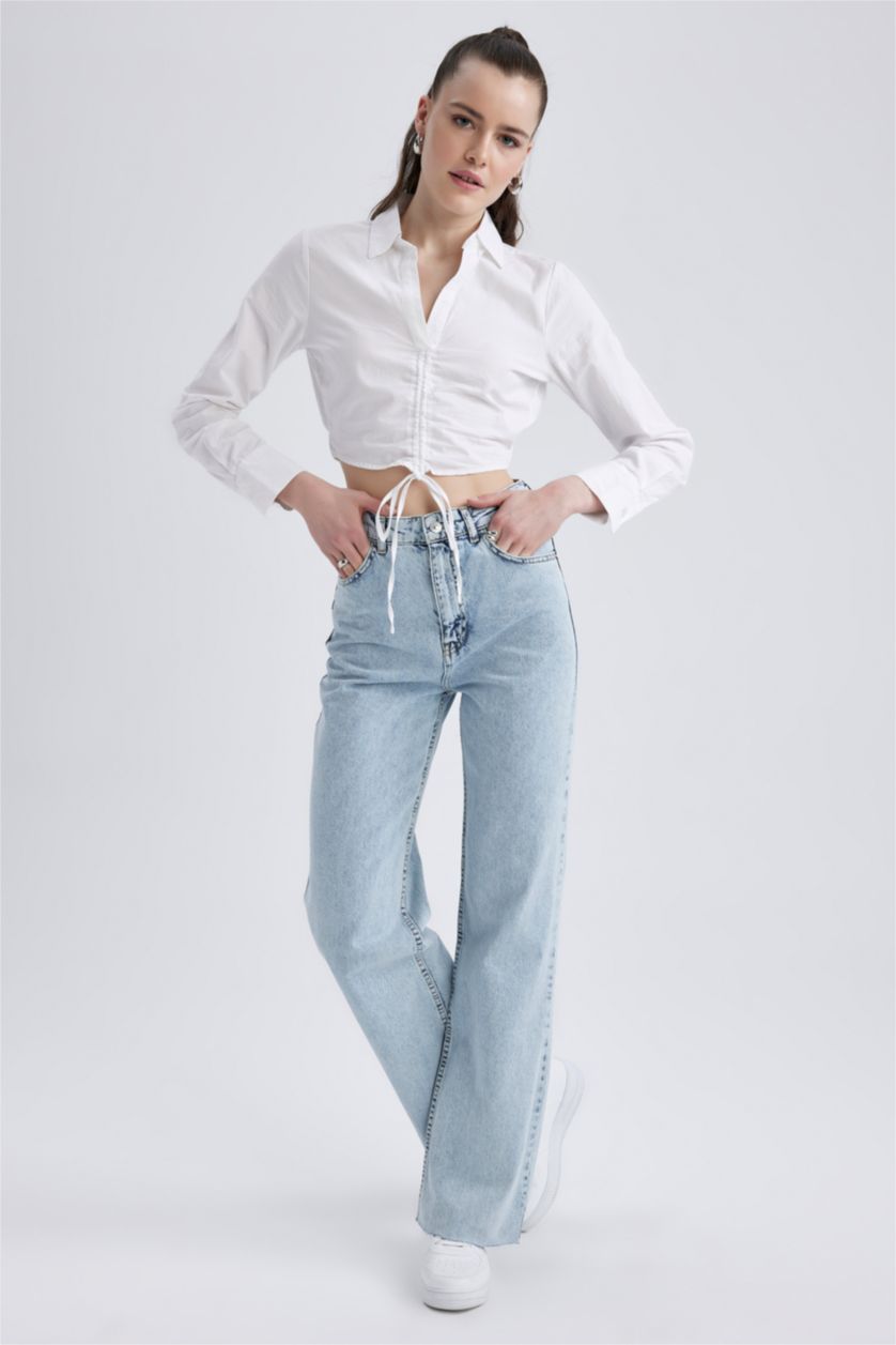 FEMME BLEU Clair Taille haute
