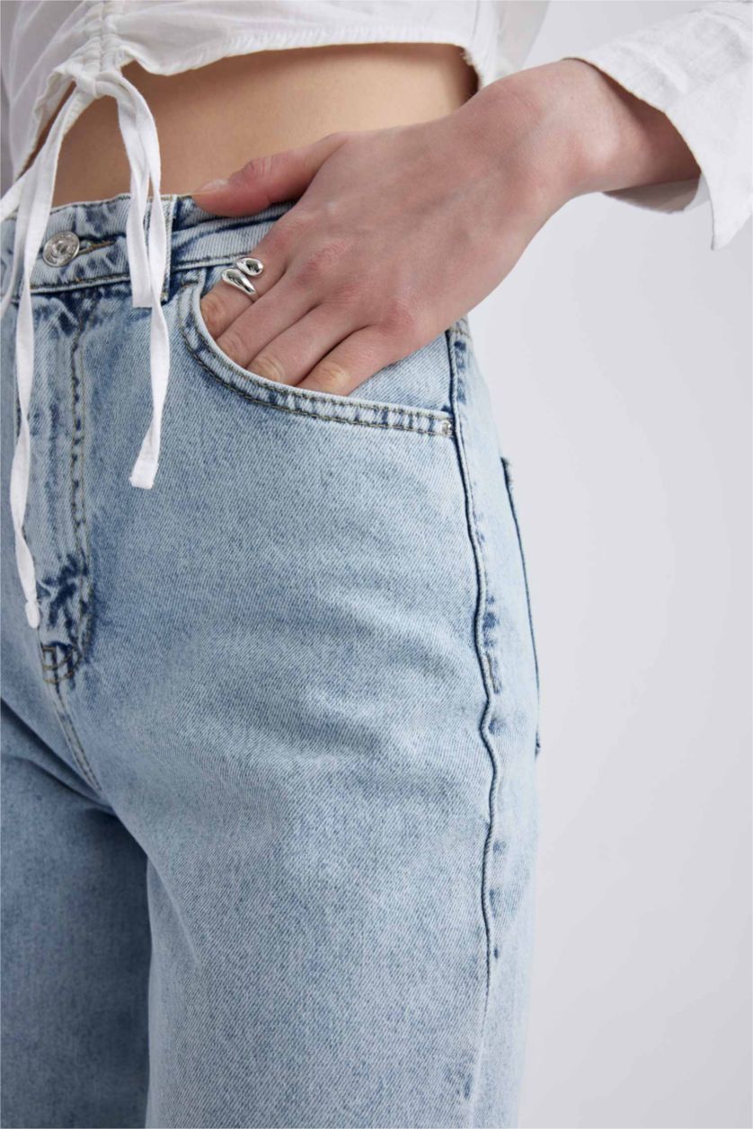 FEMME BLEU Clair Taille haute