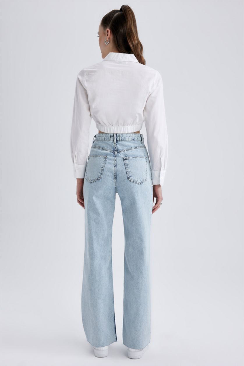FEMME BLEU Clair Taille haute
