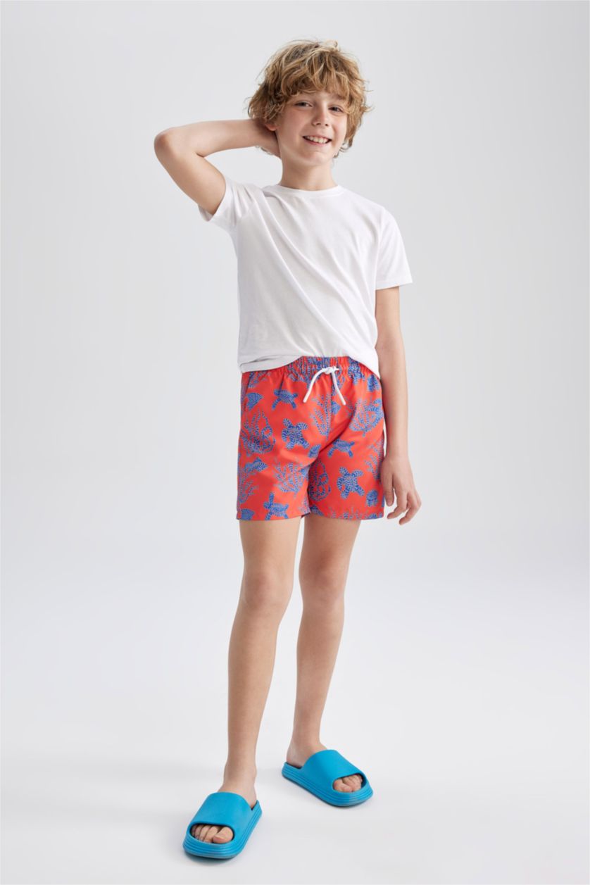 BOYS & TEENS Red Boys Beach Shorts