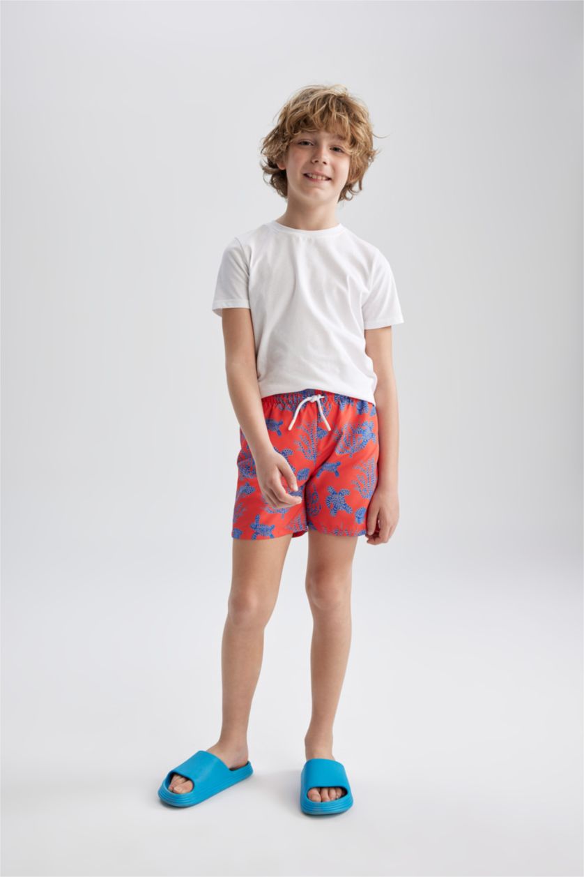 BOYS & TEENS Red Boys Beach Shorts