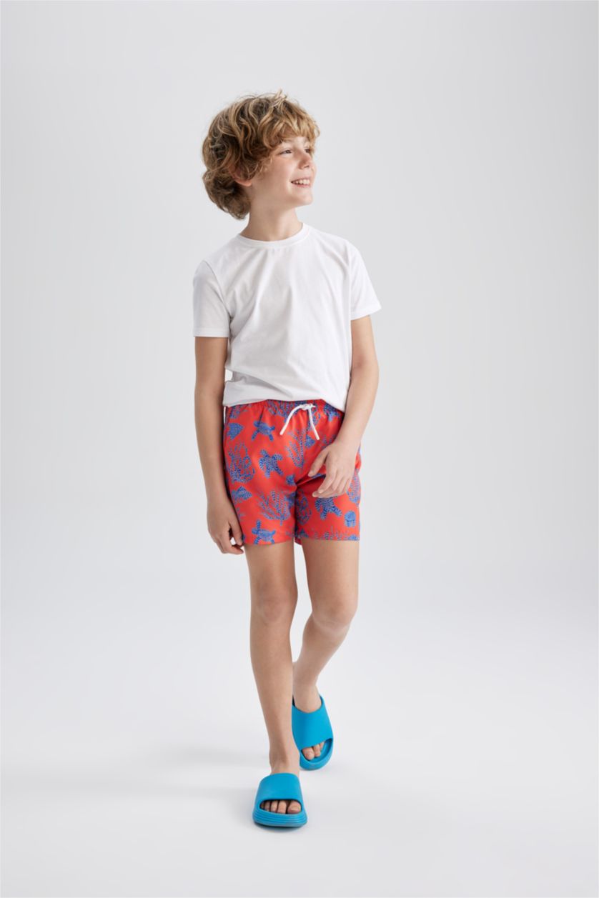 BOYS & TEENS Red Boys Beach Shorts