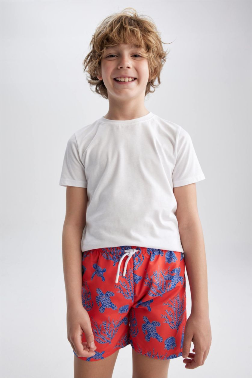 BOYS & TEENS Red Boys Beach Shorts
