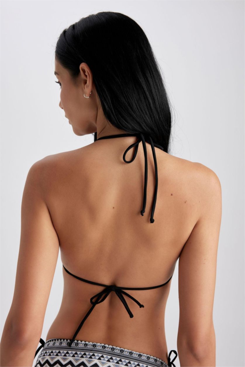 FEMME Noir Haut de Bikini Coupe Régulière Ethnic