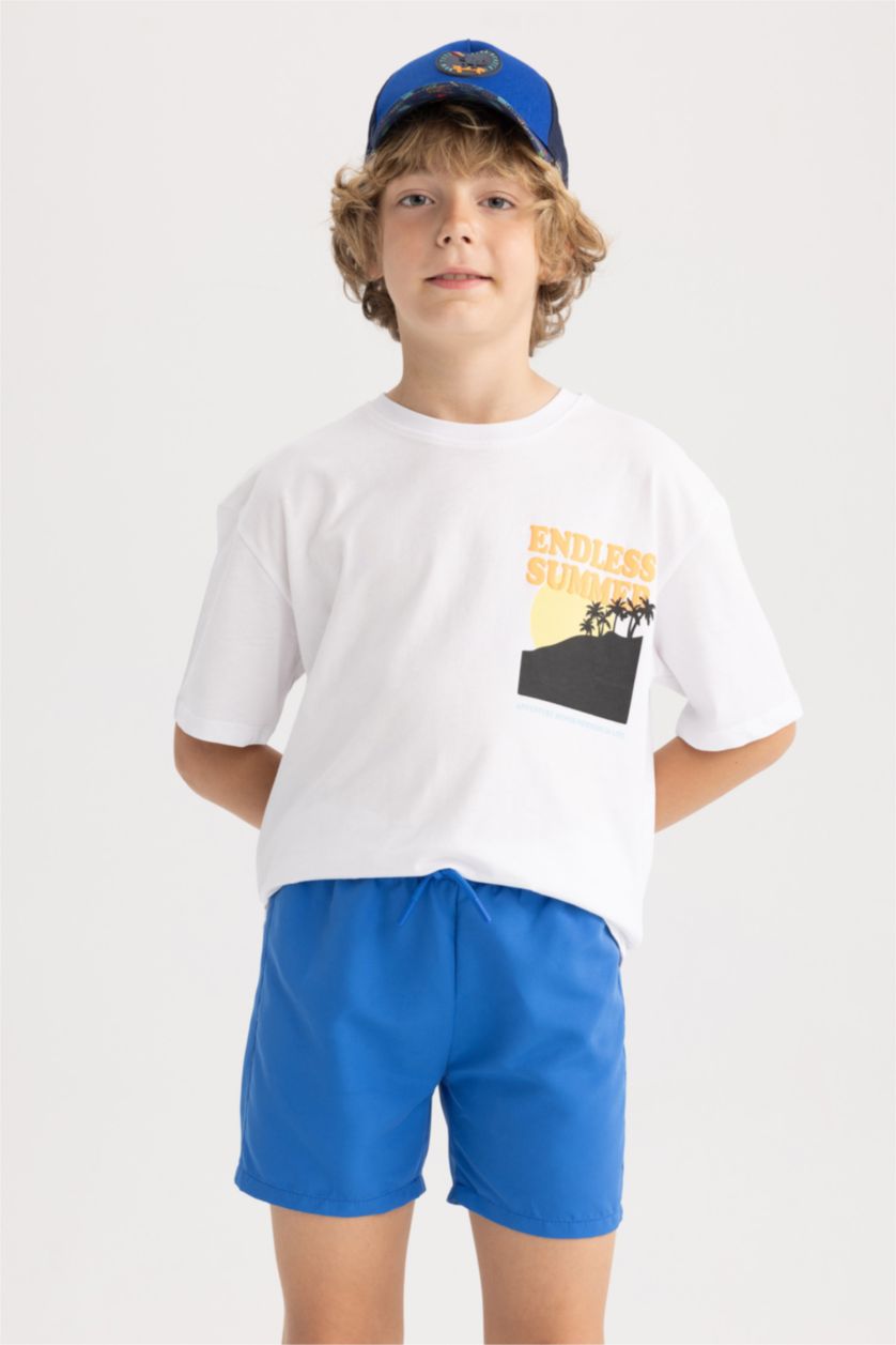 BOYS & TEENS Indigo Boy Water-Changing Swimming Shorts