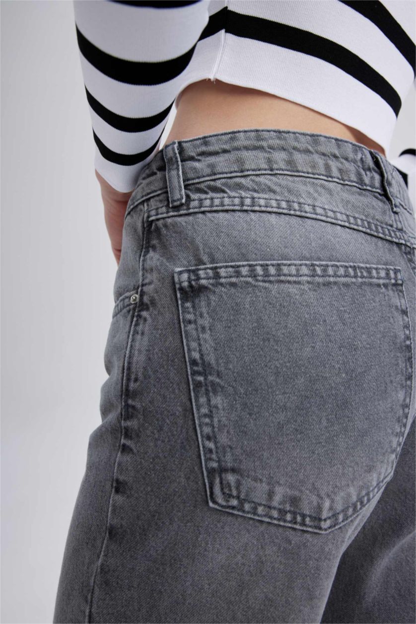 حريمي أنثرا بنطلون جينز بوي فريند قصة مستقيمة