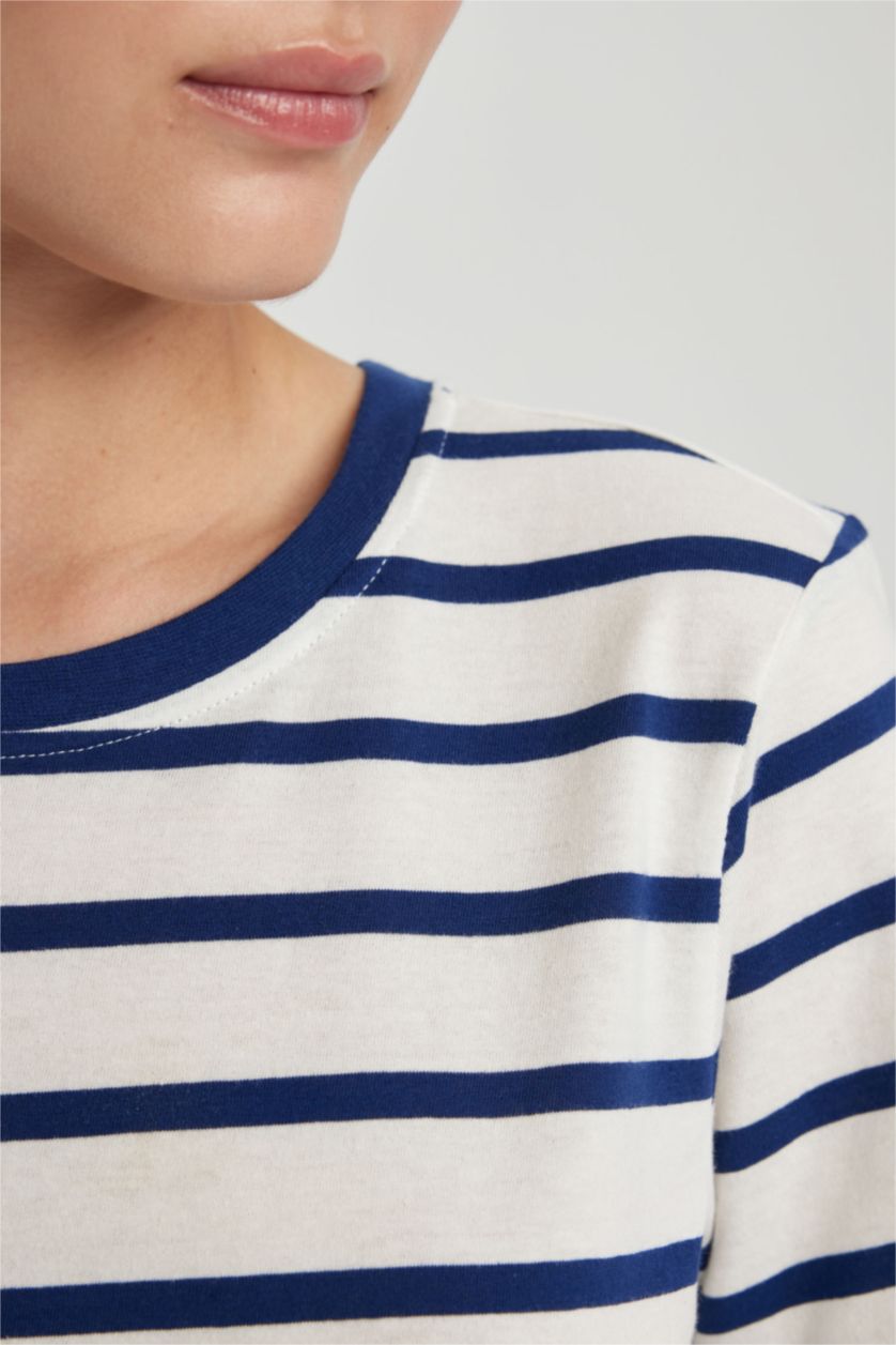 WOMAN Indigo Crew Neck Mini Dress