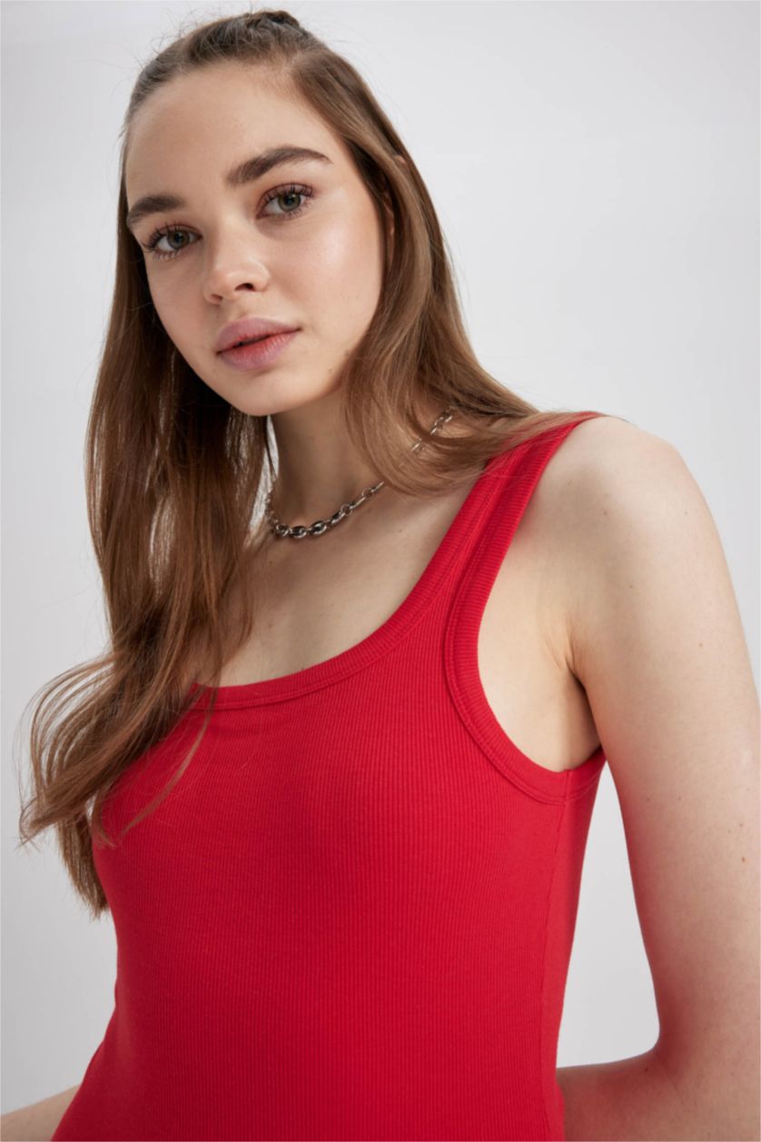 WOMAN Red Camisole Mini Dress