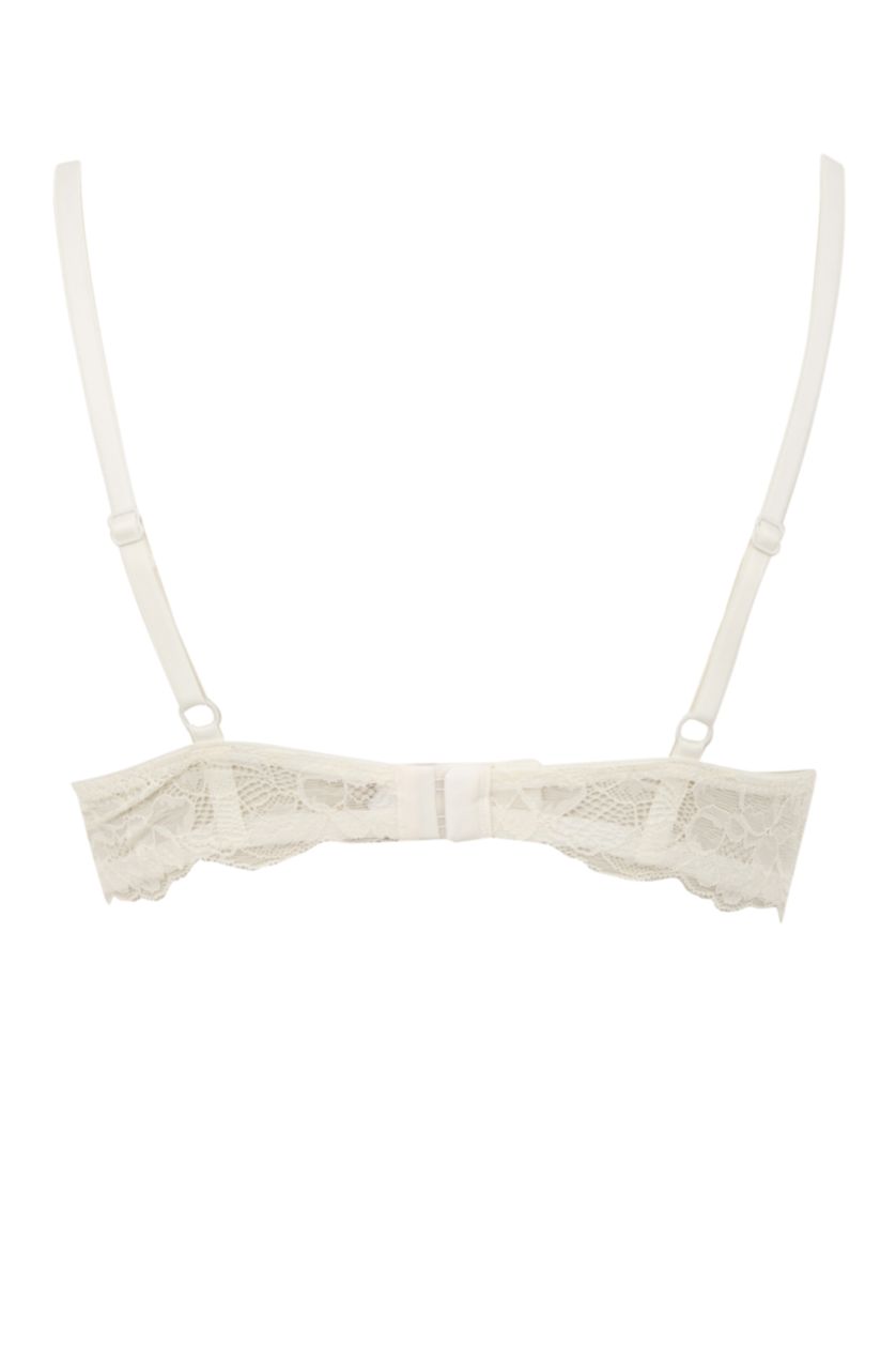 WOMAN Ecru Fall In Love Lace & Wire Padless Bra