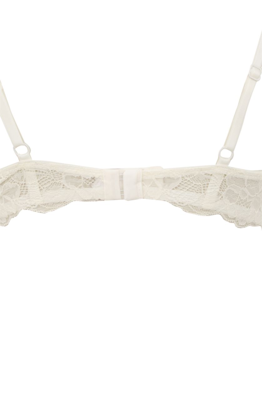 WOMAN Ecru Fall In Love Lace & Wire Padless Bra